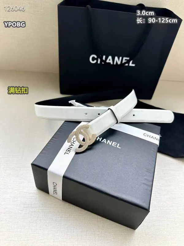Chanel belt 30mmX90-125cm 8L11
